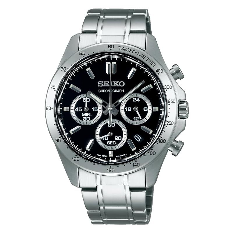 【新品】 [セイコーウオッチ]SEIKO SELECTION SBTR013 メンズ腕時計 電池式クオーツ クロノグラフ 日付カレンダー・24時針搭載 文字盤ブラック ステンレススチール