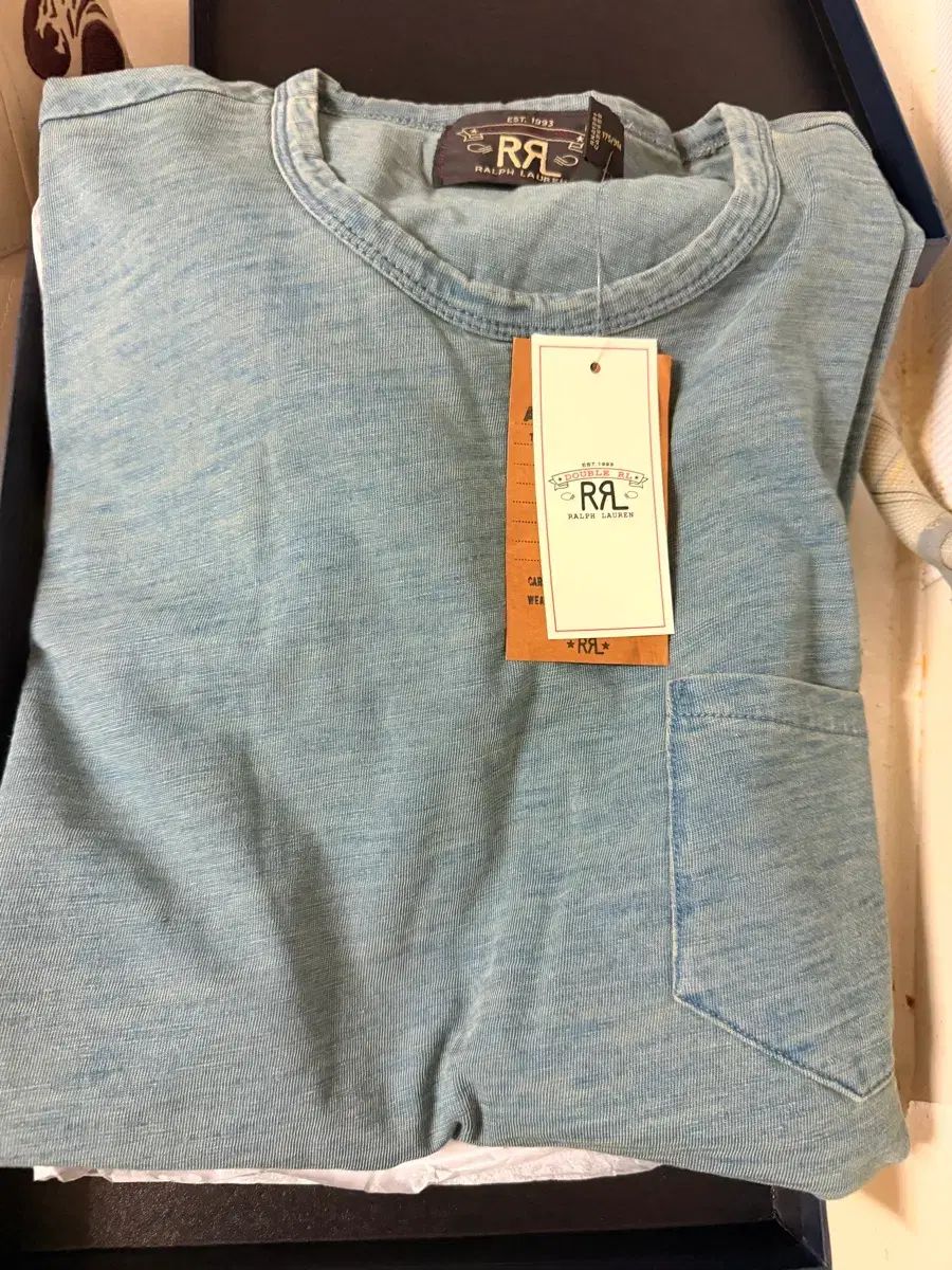 RRA ウォッシュ ブルー Indigo ジャージ ポケット 半袖T