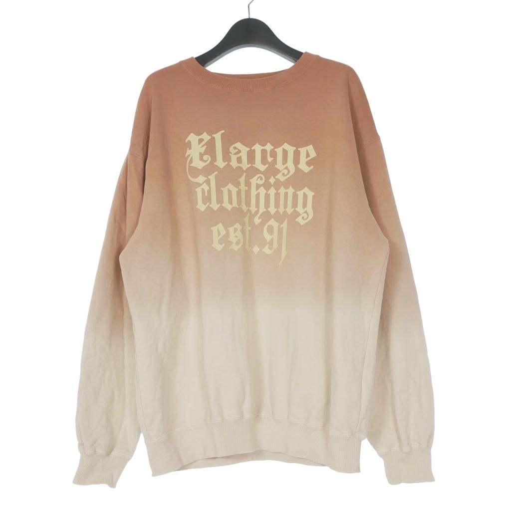 エクストララージ X-LARGE GRADATION CREWNECK SWEATSHIRT グラデーション クルーネック スウェットシャツ トレーナー 長袖 M ブラウン 茶 101251012016