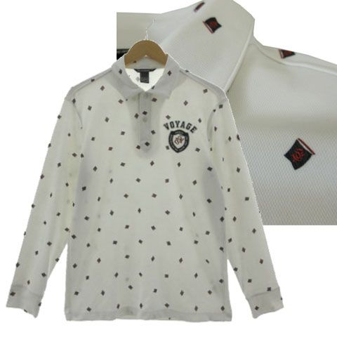 ゾーイ ZOY フラッグロゴプリント 長袖ポロシャツ 14006-00 ロゴ