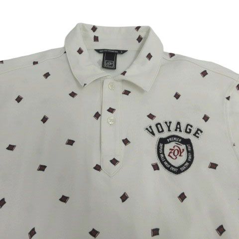 ゾーイ ZOY フラッグロゴプリント 長袖ポロシャツ 14006-00 ロゴ