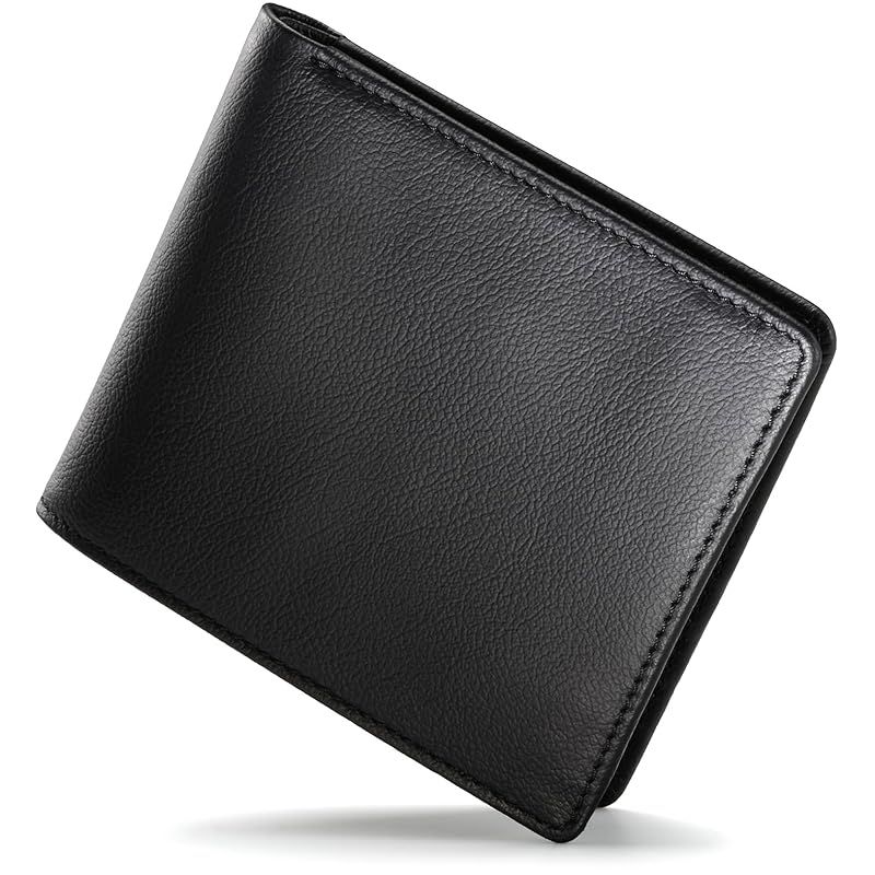 【新品】 [東京下町工房] 二つ折り メンズ 財布 本革【匠の技日本製】 大容量 カード 2つ折り財布 たつのレザー 国内生産 スムースレザー 父の日 (ブラック)