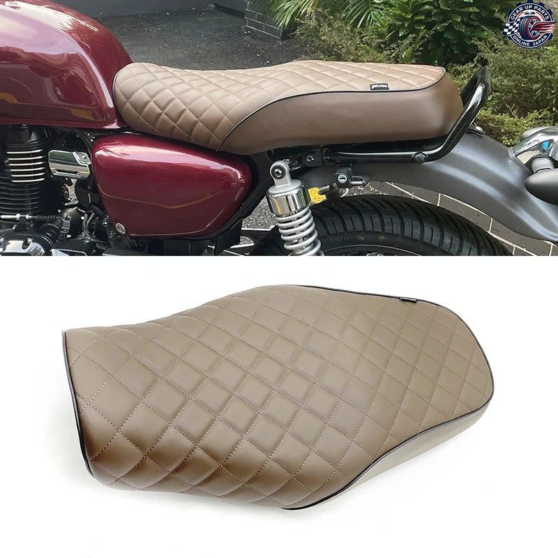 ホンダ GB350 GB 350 2023 - 2024 オートバイ用フロントシートクッション オートバイ用ドライバー/ライダーシートパッド ブラウンカバー