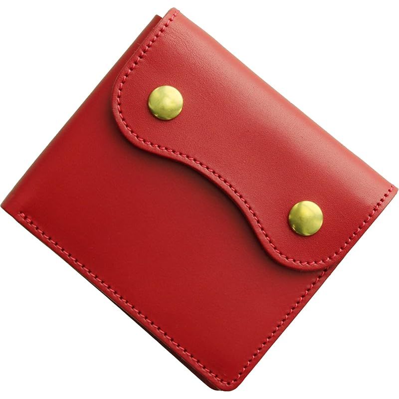 【新品】 [Jamale] 財布 メンズ 2つ折り 本革 レザー ミニ 二つ折り ヌメ革 日本製 コンパクト財布 (Mサイズ,レッド) 15,079円