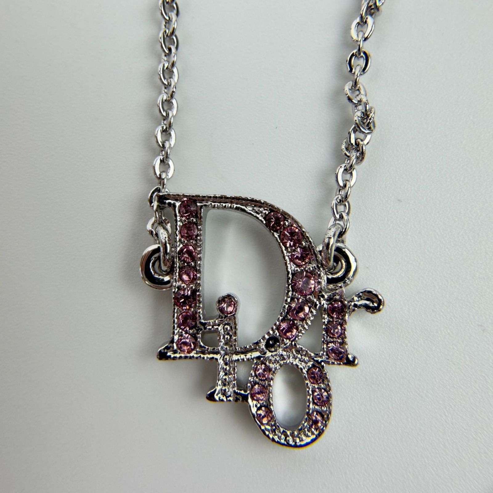 中古】Christian Dior クリスチャン ディオール ロゴ ラインストーン