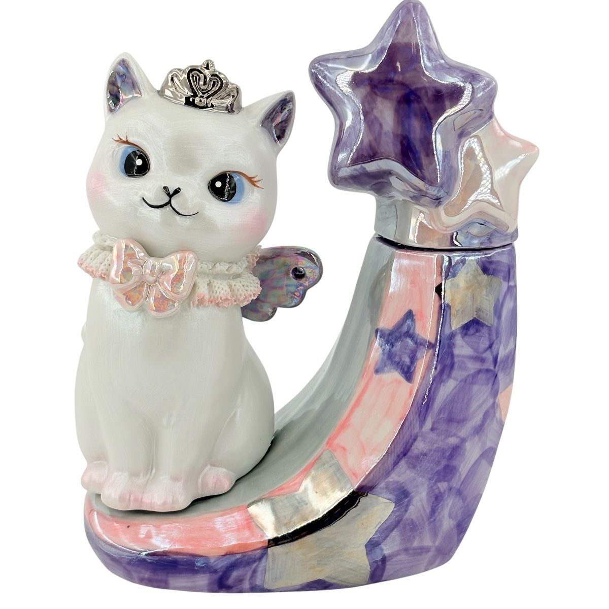 【中古】空ボトル トゥインクルキャッツ スター パープル ブランデー 500ml インテリア 置き物 飾りボトル 箱付き 開封品 26014641 AS