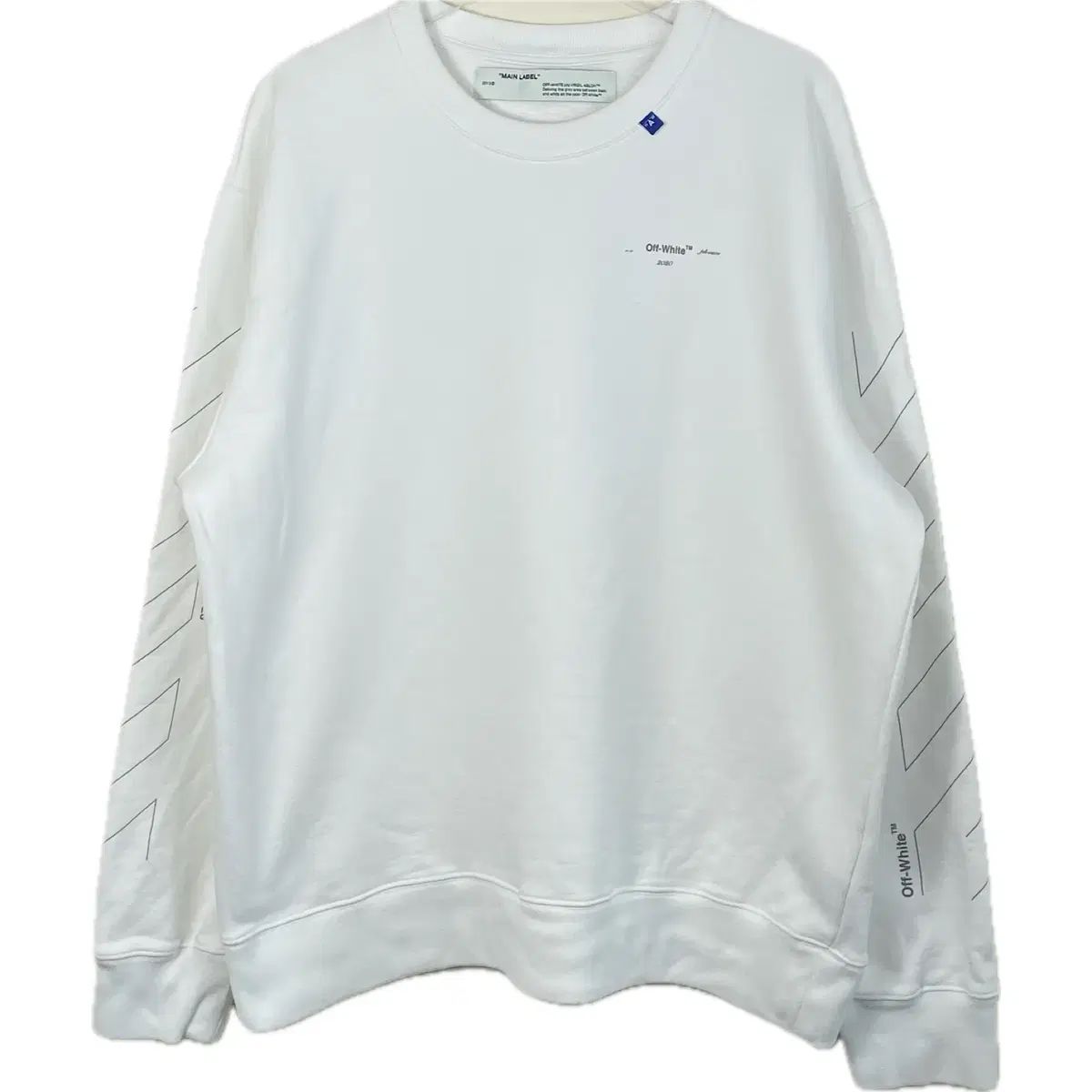 XXL オフホワイト 19FW ダイアゴナル スウェット