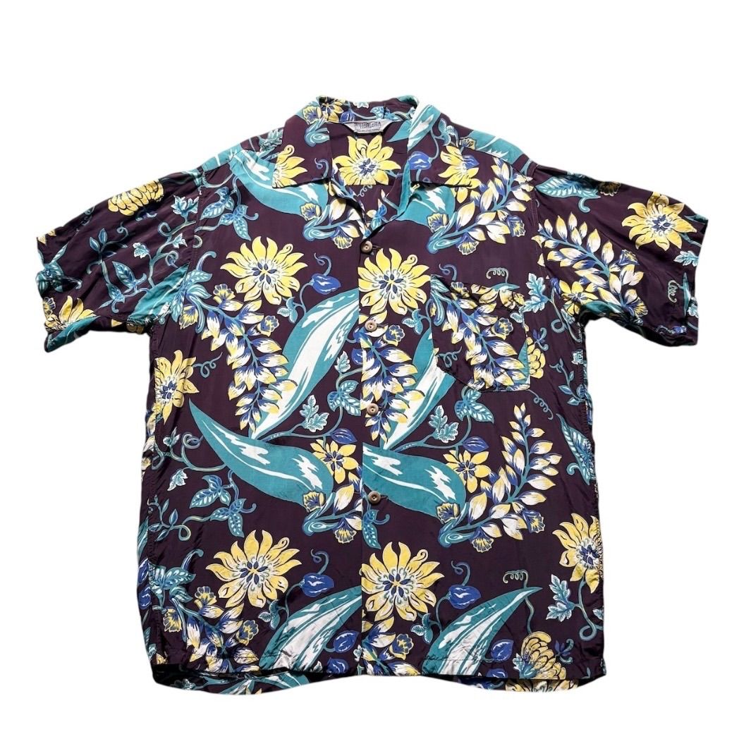 vintage 1950’s HOALOHA rayon hawaiian shirt “floral”