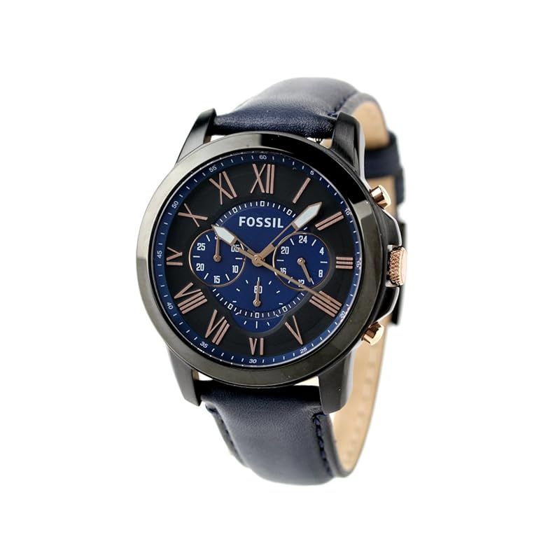 【新品】 [フォッシル]FOSSIL 腕時計 グラント クロノグラフ クオーツ ブラック×ネイビー FS5061 メンズ [並行輸入品]