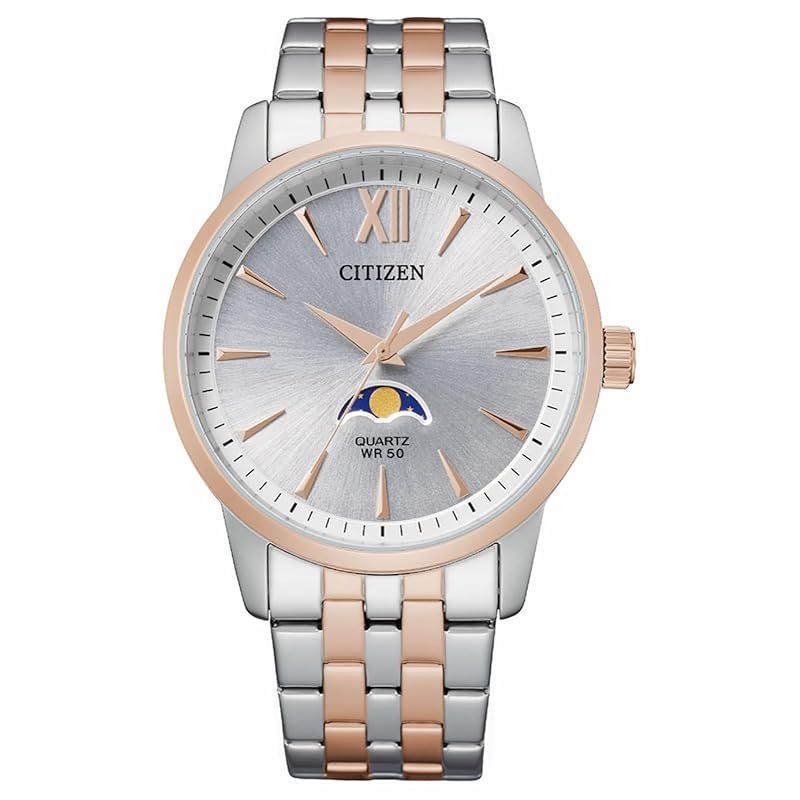 【新品】 [シチズン] CITIZEN ムーンフェイズ アナログ クオーツ メンズ 腕時計 AK5006-58A シルバー×ピンクゴールド 海外モデル [並行輸入品]