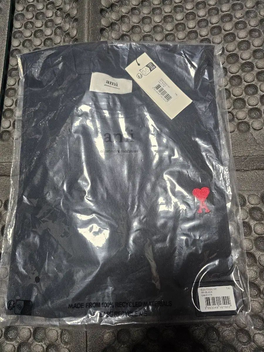 アミ スモール ハート ブラック 長袖 Tシャツ XL 新品