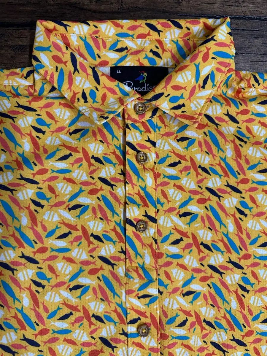 Paradiso 日本 ゴルフウェア 魚 パータン カラーTシャツ XL 新品