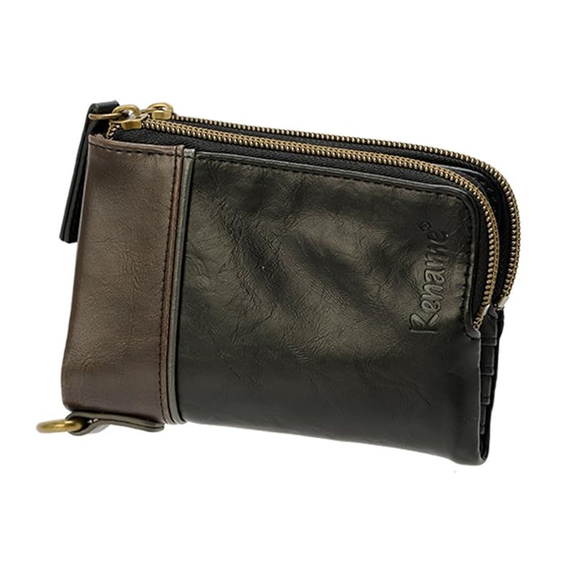 【新品】 [リネーム] aid 二つ折り財布 -ブラック