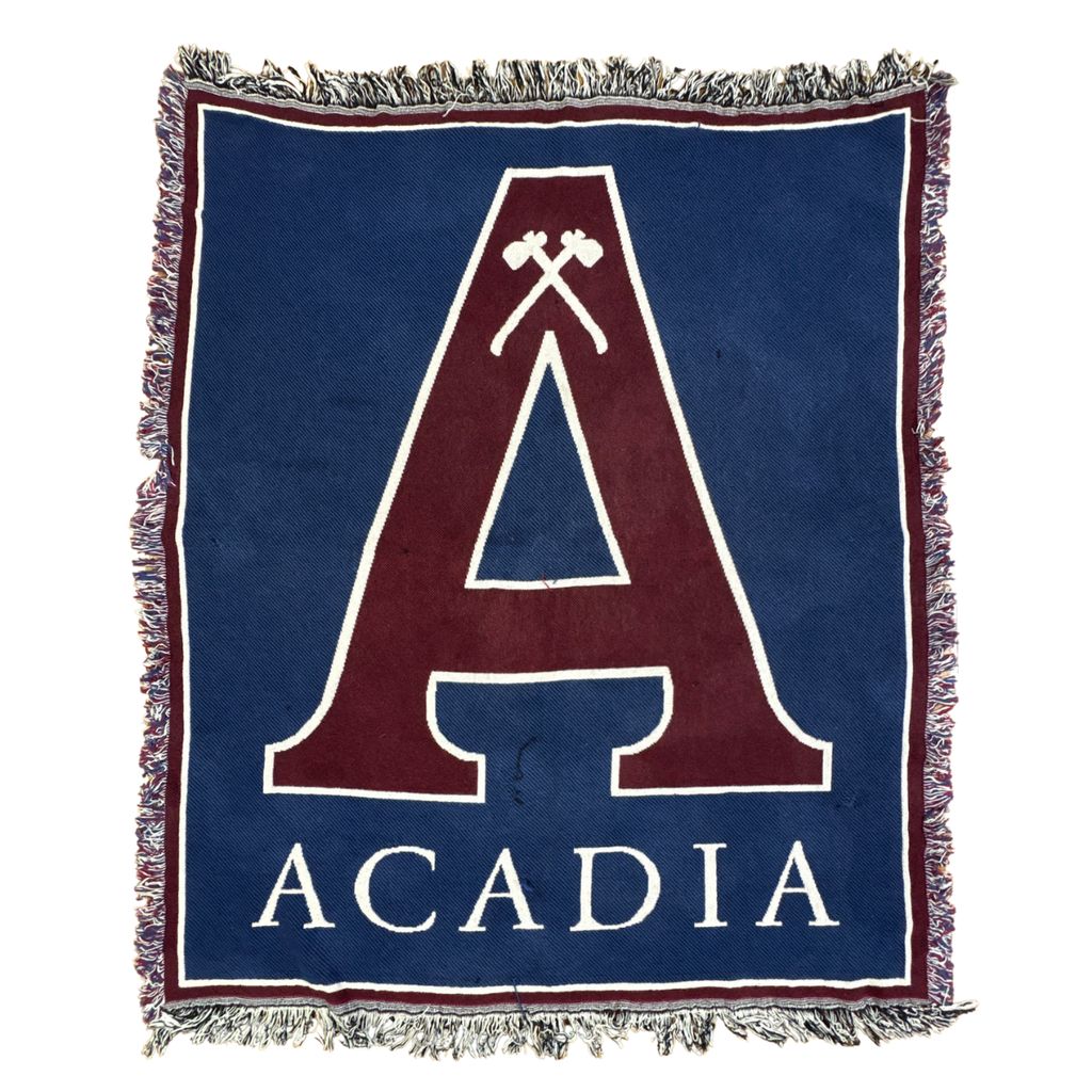 vintageラグ ブランケット マルチカバー タペストリー アカディア大学 カレッジ Rug Throw Blanket Acadia 2627