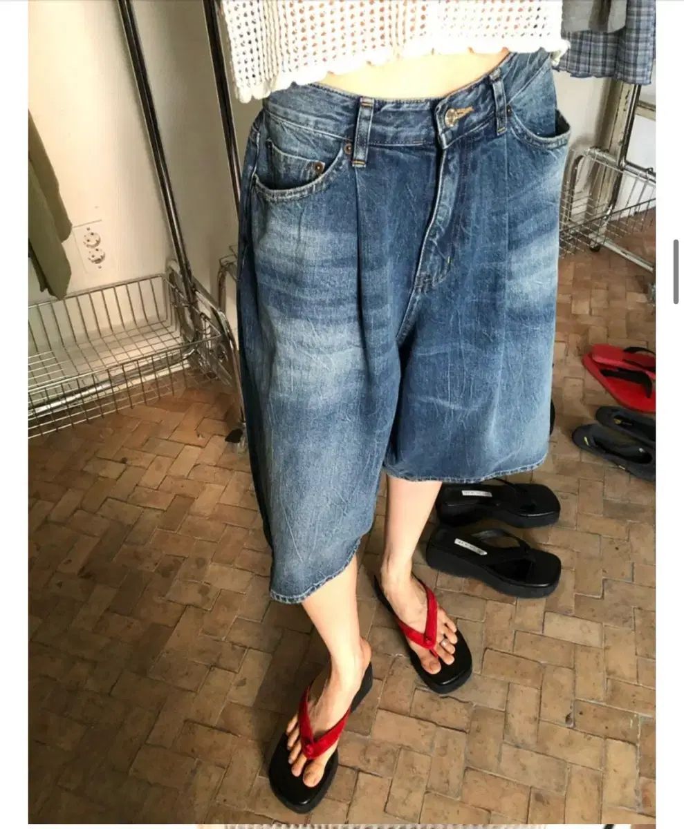 ウィア)新作デニムハーフパンツ (新品)