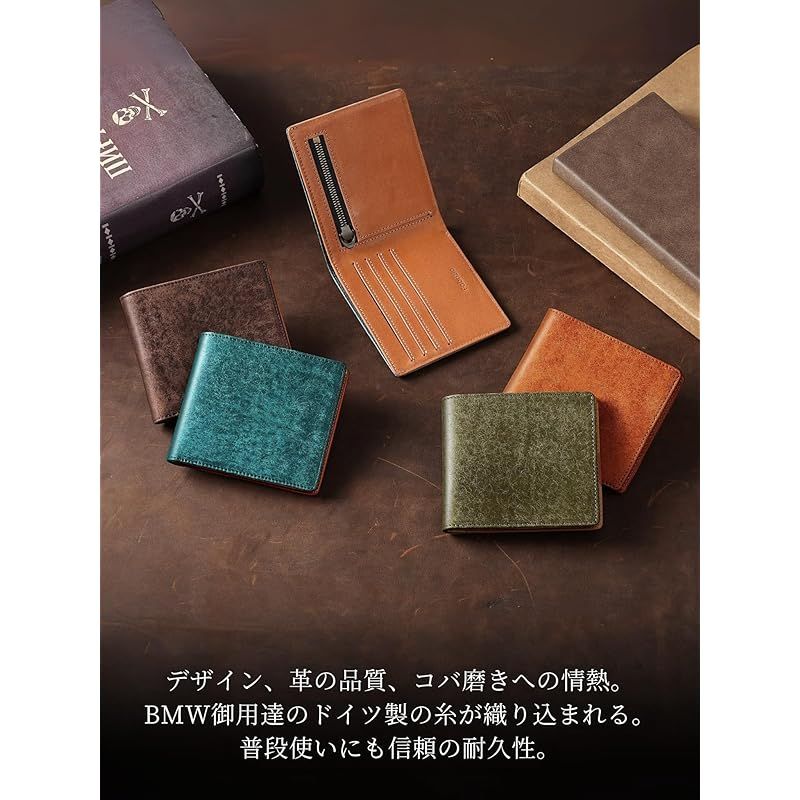 新品】 [ファブリツィオ] 極薄 財布 メンズ レディース 2つ折り 薄い