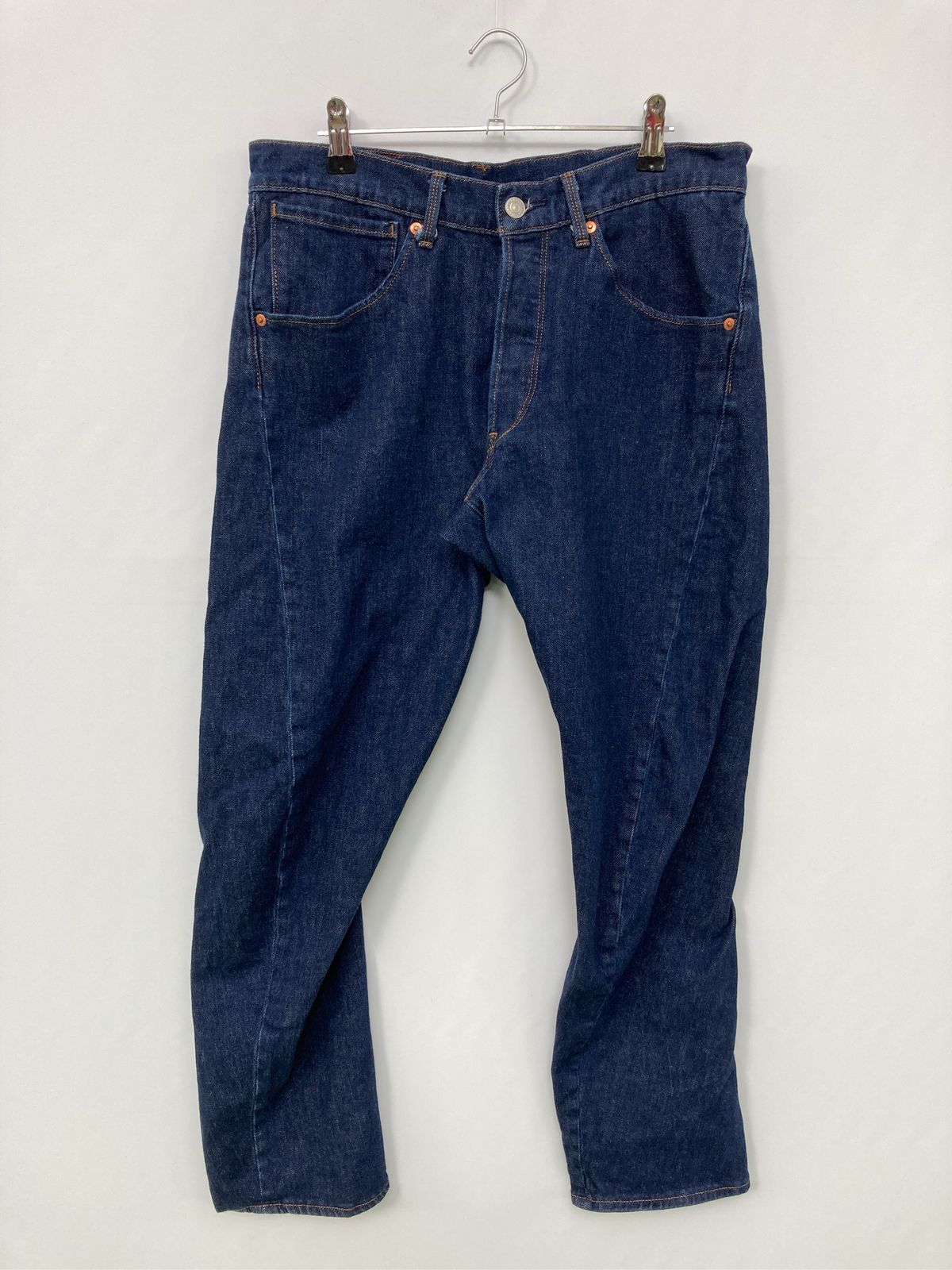 LEVI'S PREMIUM リーバイスプレミアム デニムパンツ W32 L32 ネイビー フルレングス 無地 レギュラー リジッド・ワンウォッシュ メンズ レディース