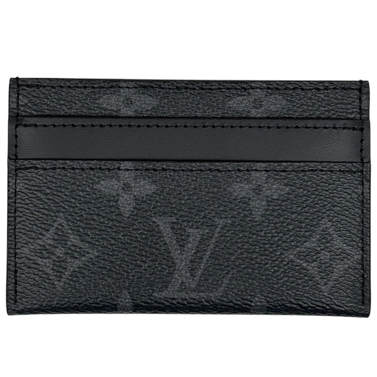 ルイ・ヴィトン Louis Vuitton ポルト カルト ダブル カード入れ カードケース モノグラムエクリプス ブラック M62170 メンズ 【中古】