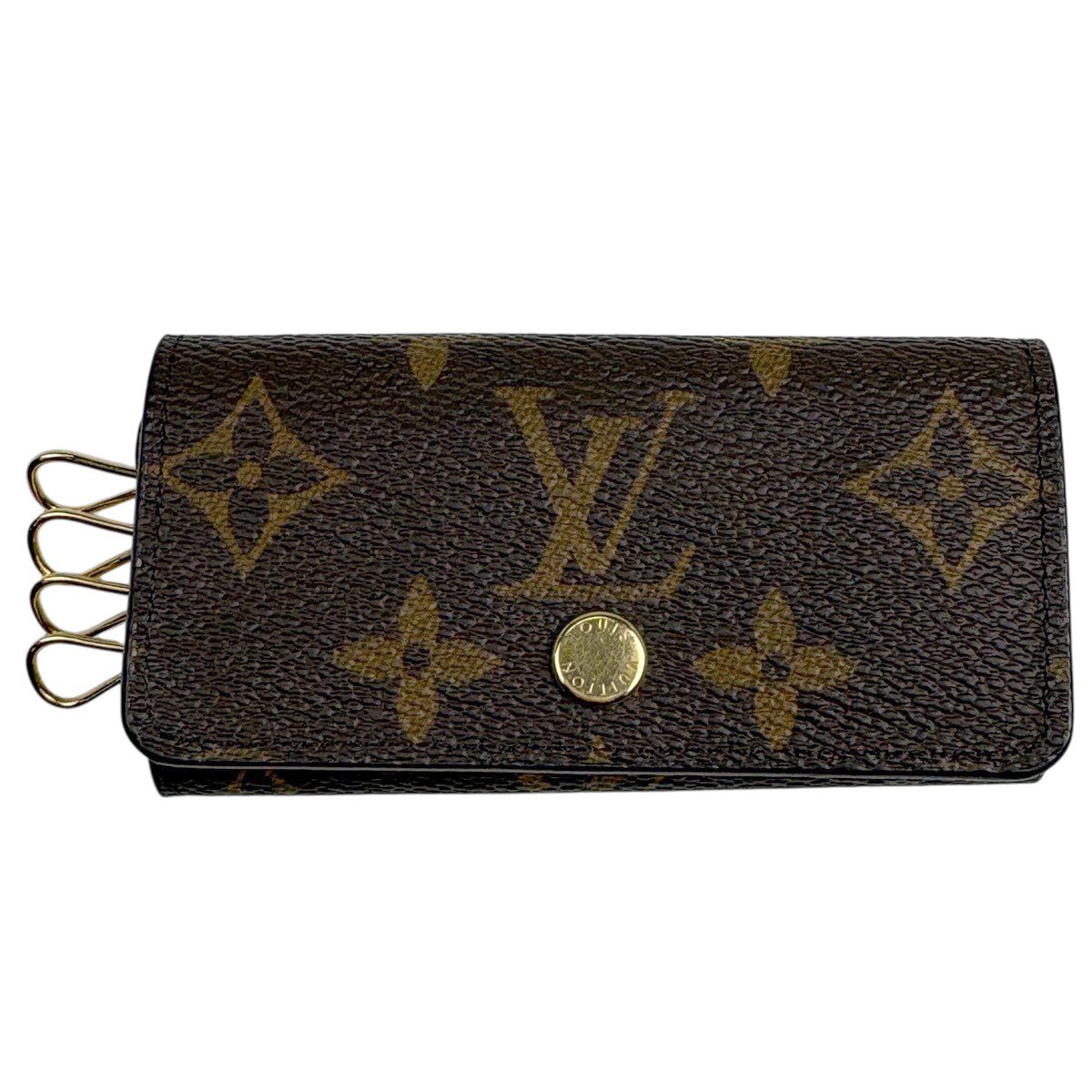 ルイ・ヴィトン Louis Vuitton ミュルティクレ4 キーフック キーホルダー キーケース モノグラム ブラウン M69517 レディース 【中古】