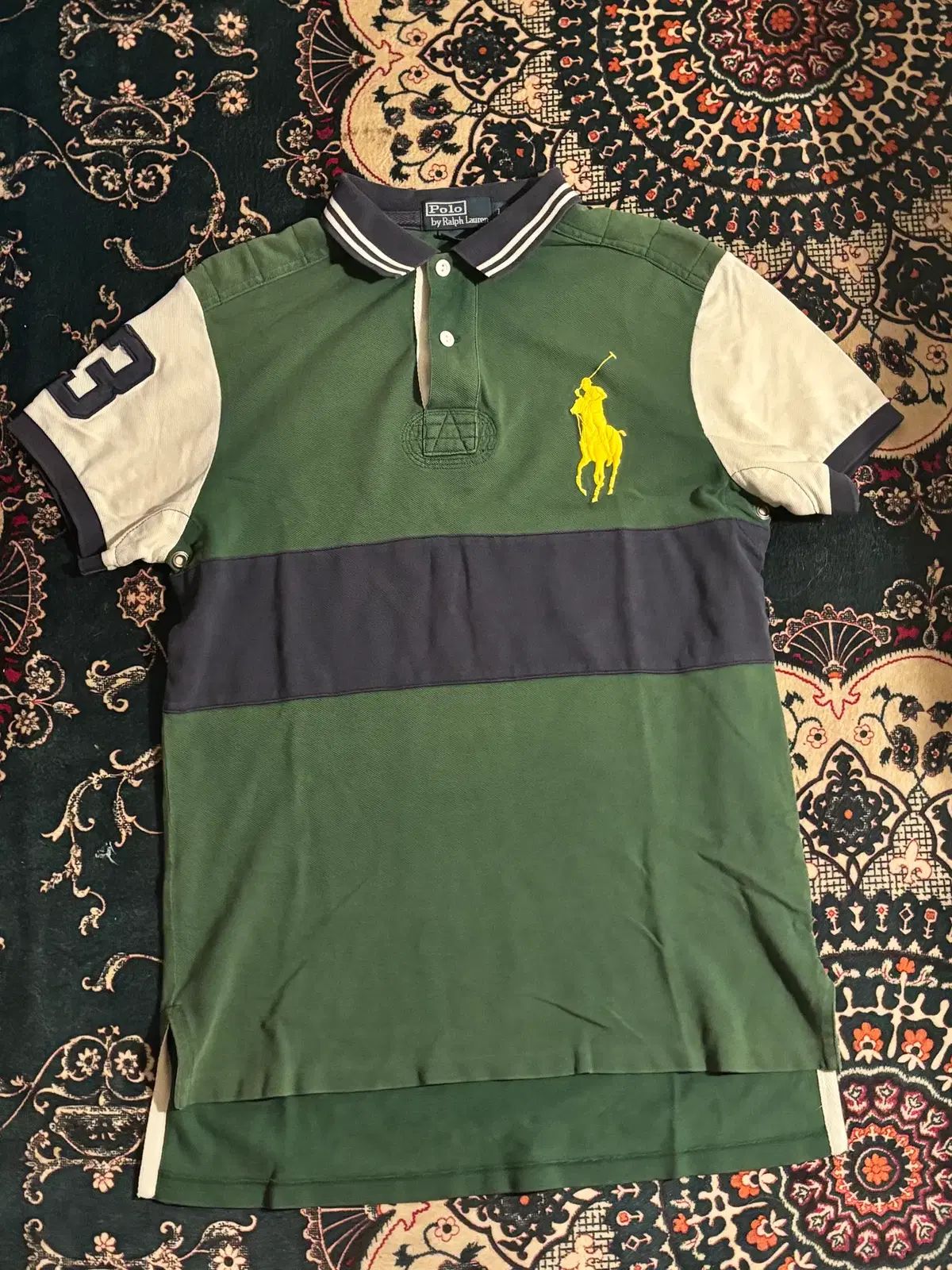 ビックポニー グリーン 白 ネイビー カラーTシャツ 3