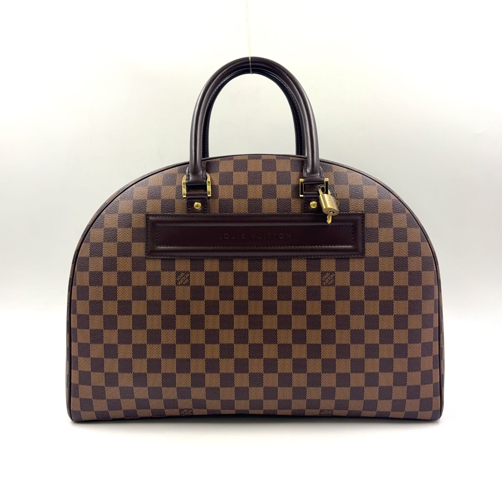 【新着】LOUIS VUITTON ノリータ24 ダミエエベヌ ダミエエベヌ レザー×PVC ブラウン ハンドバッグ ゴールド N41454