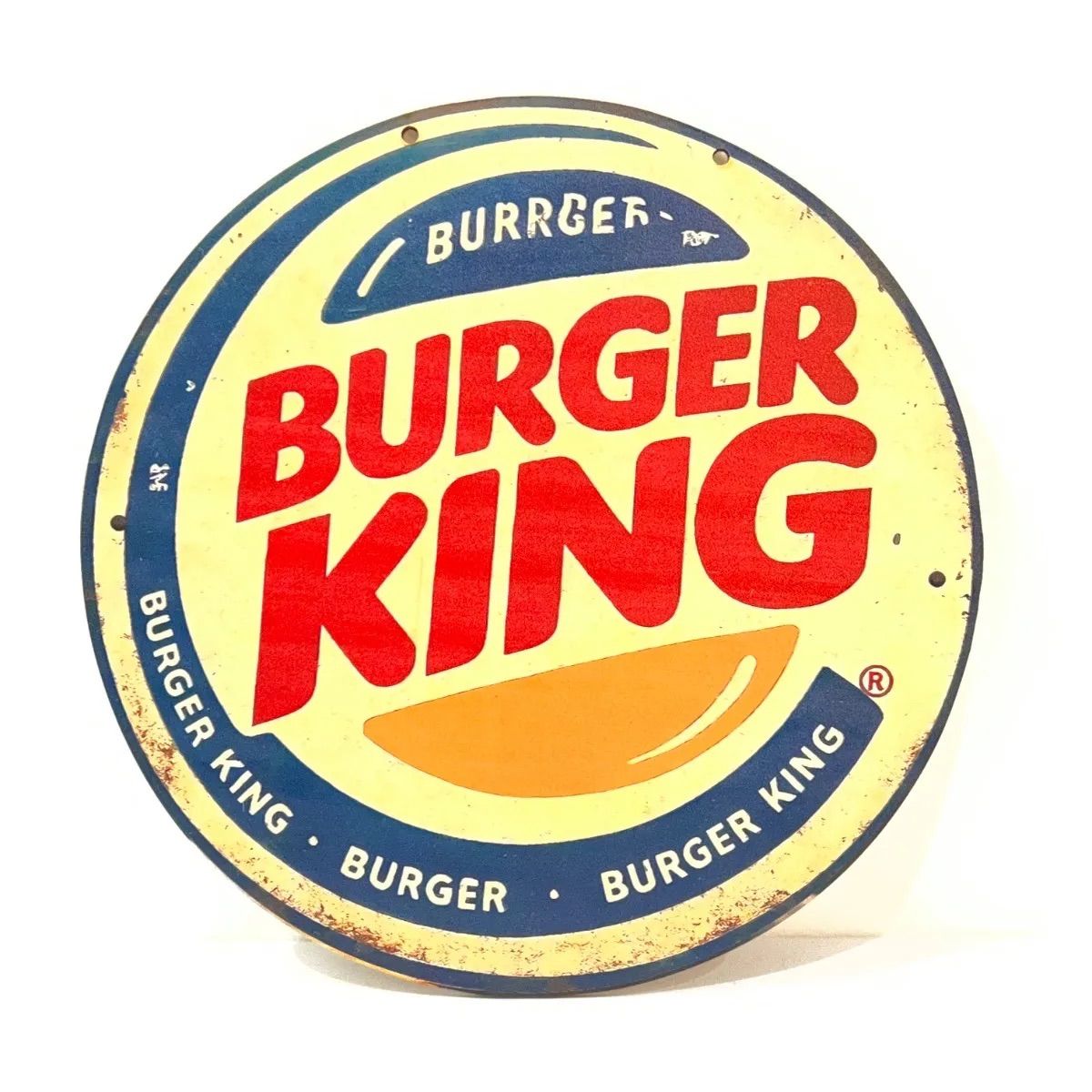 アメリカン雑貨 木製看板 BURGER KING バーガーキング ロゴ看板 レトロ