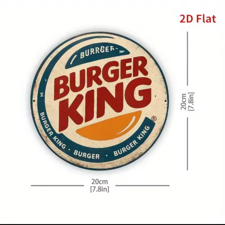 アメリカン雑貨 木製看板 BURGER KING バーガーキング ロゴ看板 レトロ