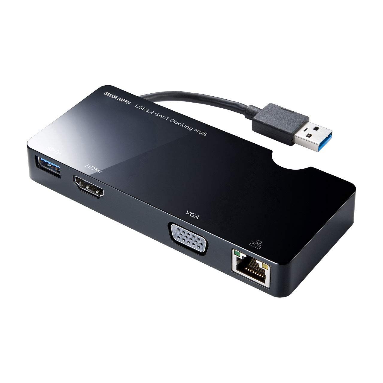 サンワサプライ モバイル ドッキングステーション USB A(USB3.2 Gen1)・VGA・HDMI・RJ-45 各1ポート搭載 USB-3H131BK 19,583円