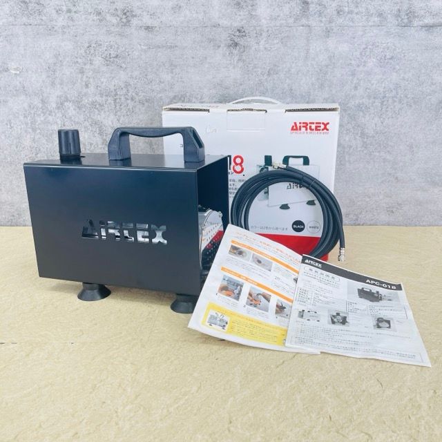 エアコンプレッサー 【中古】 動作保証 AIRTEX エアテックス APC-018 エアブラシ用 ブラック / 517033