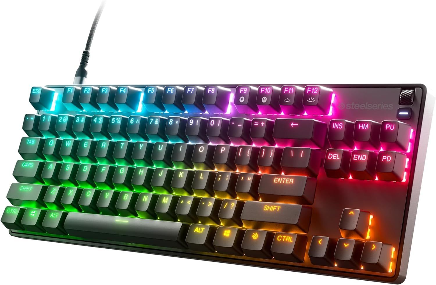 SteelSeries ゲーミングキーボード テンキーレス Apex 9 TKL JP 有線 日本語配列 レスポンスタイム0.2ms 搭載 アクチュエーションポイント1.0mm設定可能 OptiPoint光学スイッチ 高耐久 64852 ブラック