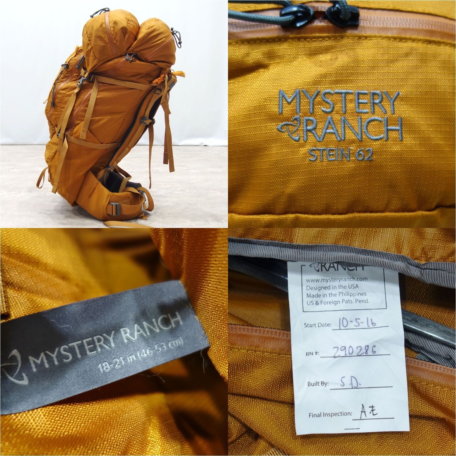 美品 ミステリーランチ MYSTERY RANCH バックパック STEIN 6 - メルカリ