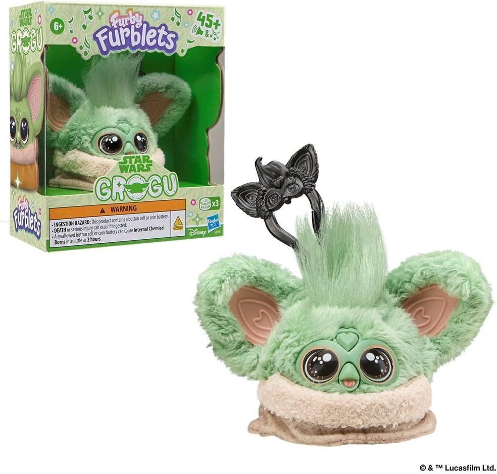 ファービー ファーブレッツ スターウォーズ マンダロリアン グローグー 電動 ぬいぐるみ Furby Furblets Star Wars Mandalorian Gogoo Electric Plush Over 45 Different Sounds