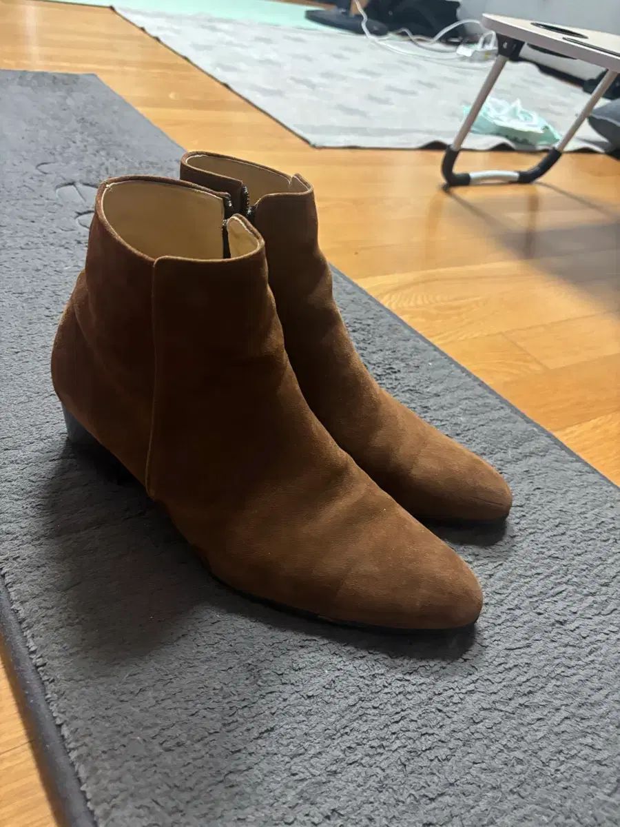 フィレンツェ アトリエ ブラウン スウェード アンクルブーツ 出品 270