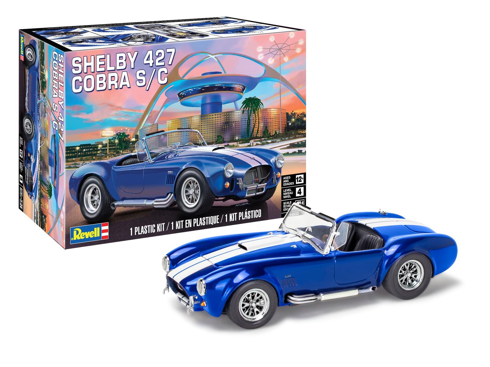 Revell 14533 シェルビーコブラ 427 S/C 1:24スケール 104ピース スキルレベル4 モデルカー組み立てキット