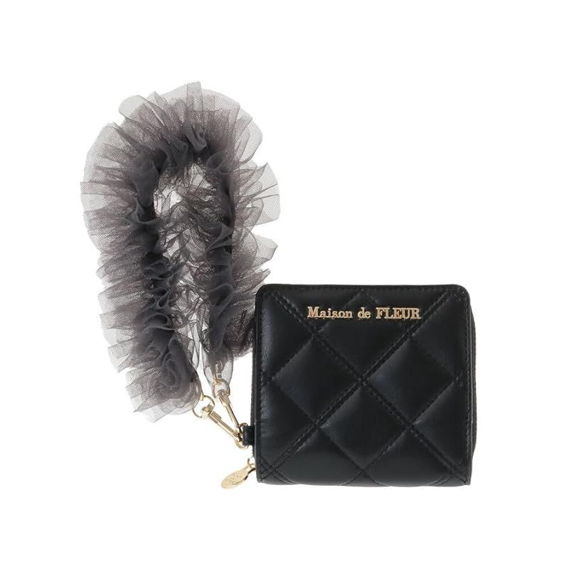 【新品】 Maison de FLEUR(メゾン ド フルール) チュールストラップウォレット ブラック F 財布 08000688700 11,581円