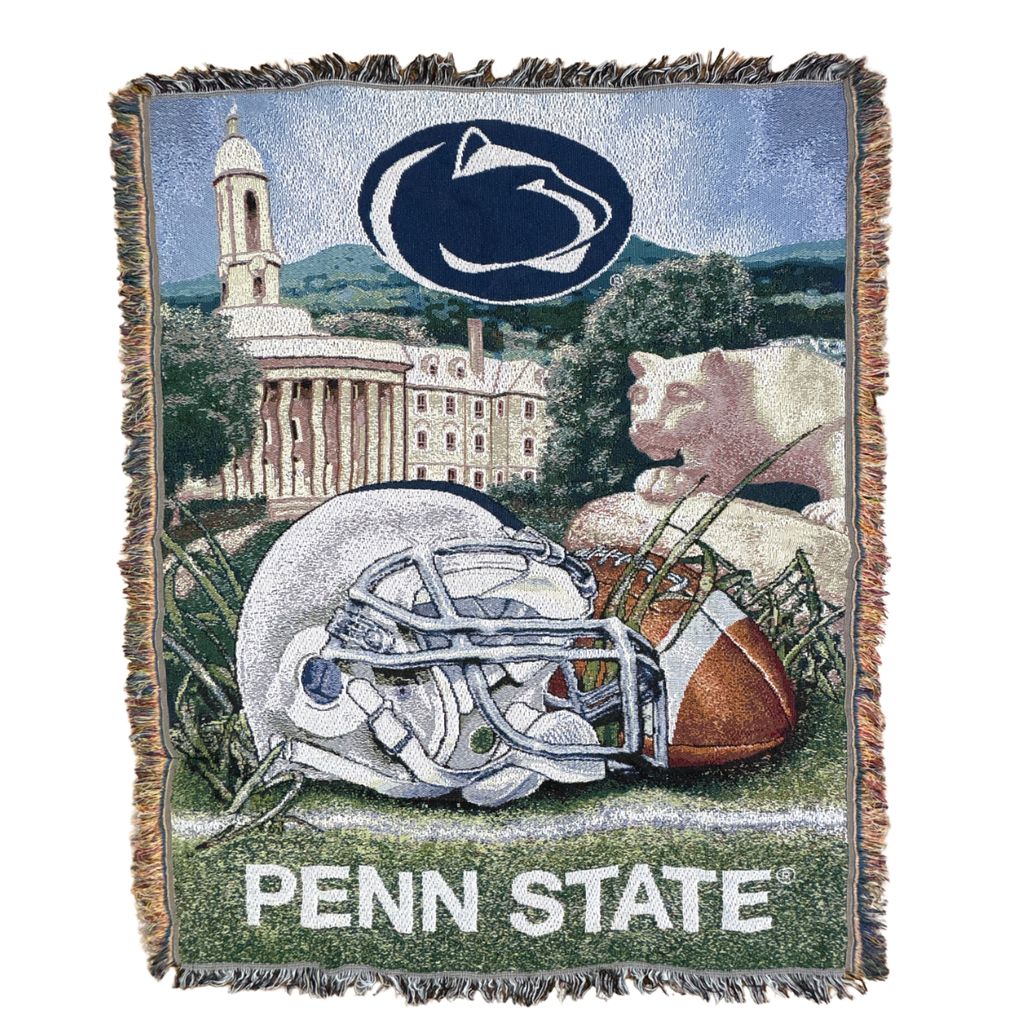 vintageラグ ブランケット マルチカバー タペストリー ペンシルベニア州立大学 スポーツ Rug Throw Blanket Football 2658
