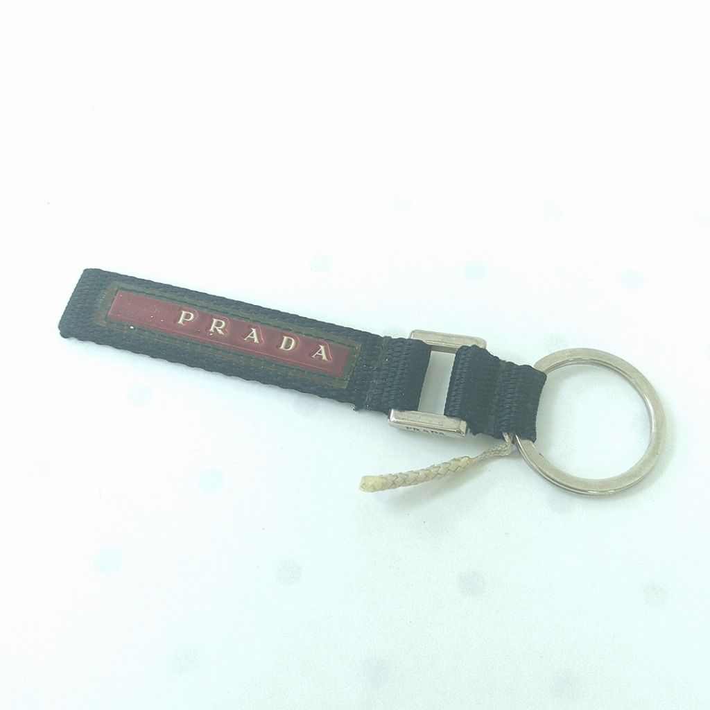 PRADA プラダ ネイビー キーホルダー キーリング-通販クーポン