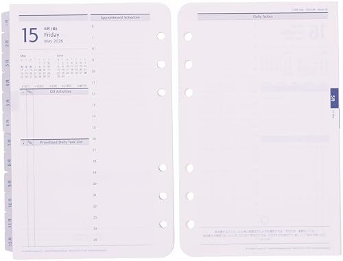 フランクリン・プランナー ユニバーサル・デイリー・リフィル 12ヶ月版 2026年1月始まり コンパクト 86604e e019838b