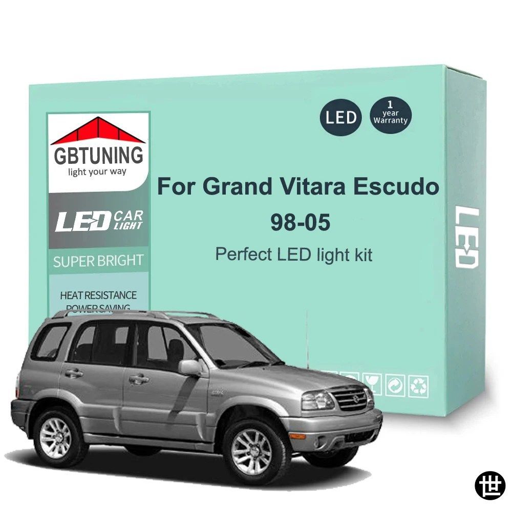スズキ グランドビターラ エスクード 1998-2003 2004 2005 用 12 ピース カーアクセサリー CANBUS ドーム ナンバープレート LED インテリア