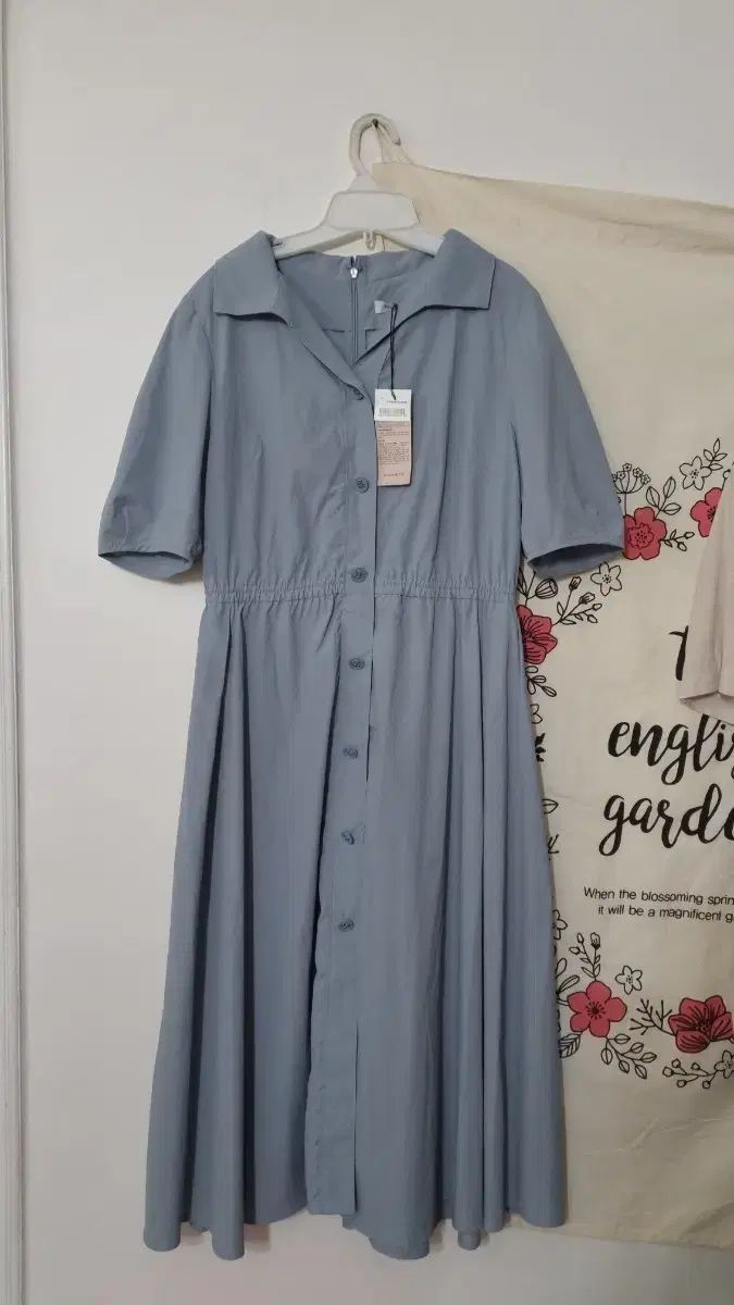 SHESMISS シャカシャカ素材 オープン カラ カラ ロング ONE PIECE