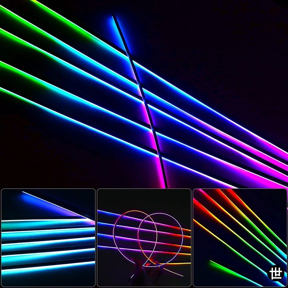 RGBシンフォニーアンビエントライトパーツ 64色 35CM/75CM/110CM LEDライトストリップムードランプ カーアクセサリー