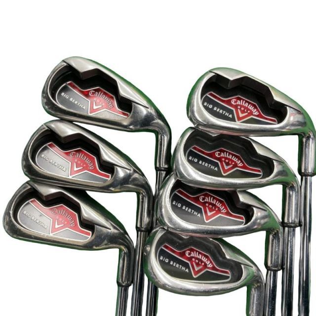 【中古】 キャロウェイ BIG BERTHA IRONS(2006) 8S USA (5-S) アイアンセット IR BIG BERTHA STEEL (フレックスUNI) メンズ 男性用 右利き 右用 Cランク ゴルフクラブ