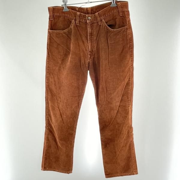 【中古】80s LEVI'S 519 コーデュロイパンツ サイズW33 茶 519-1552 TALONジップ 白タブ[91]