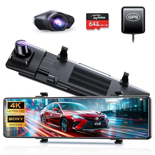 ドライブレコーダー ミラー型 前後カメラ 【2026進級版&4KHD画質&64GB SDカード】 12インチ超大画面 ドラレコ タッチパネル式 伸縮式フロントカメラ ミラレコ 右ハンドル日本車対応 GPS搭載 高感度IMX589センサー 17 2249d367