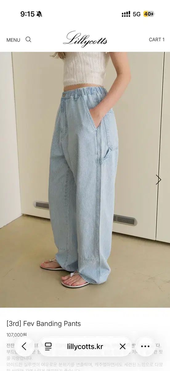 リリーコーツ ストライプ 밴딩 パンツ Fev タグ0 新品