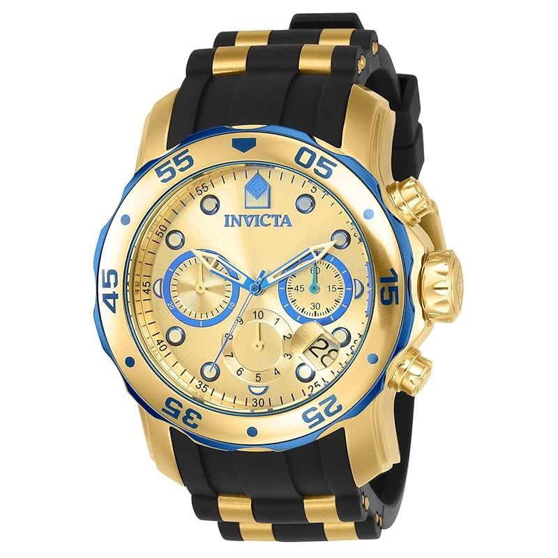 【新品】 [インビクタ] 腕時計 Pro Diver 石英 48mm ケース ゴールド ブラック ステンレススチール ポリウレタンストラップ ゴールドダイヤル 17887 メンズ [並行輸入品]