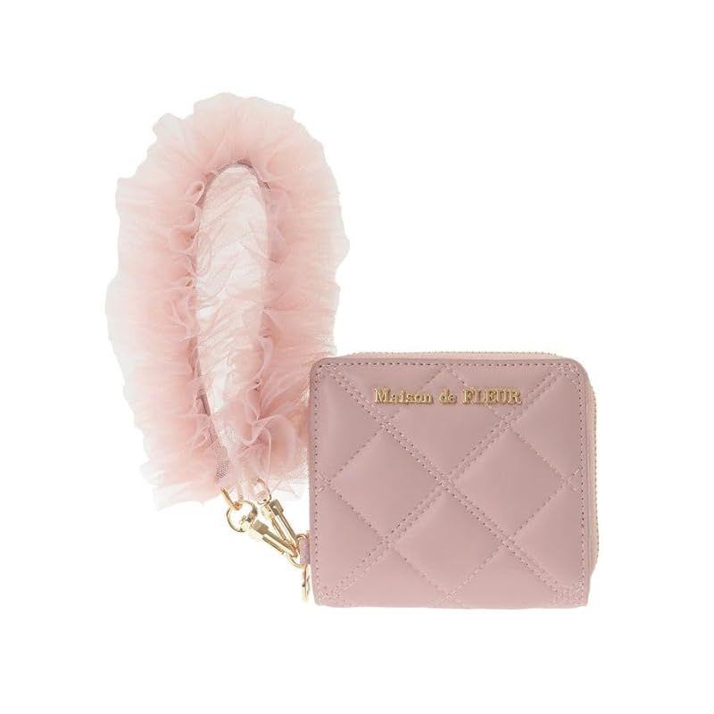 【新品】 Maison de FLEUR(メゾン ド フルール) チュールストラップウォレット ピンク F 財布 08000688700