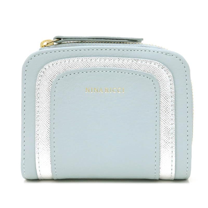 【新品】 外L字ファスナー二つ折り財布 ベルパース 85-1132 スカイブルー 18,420円