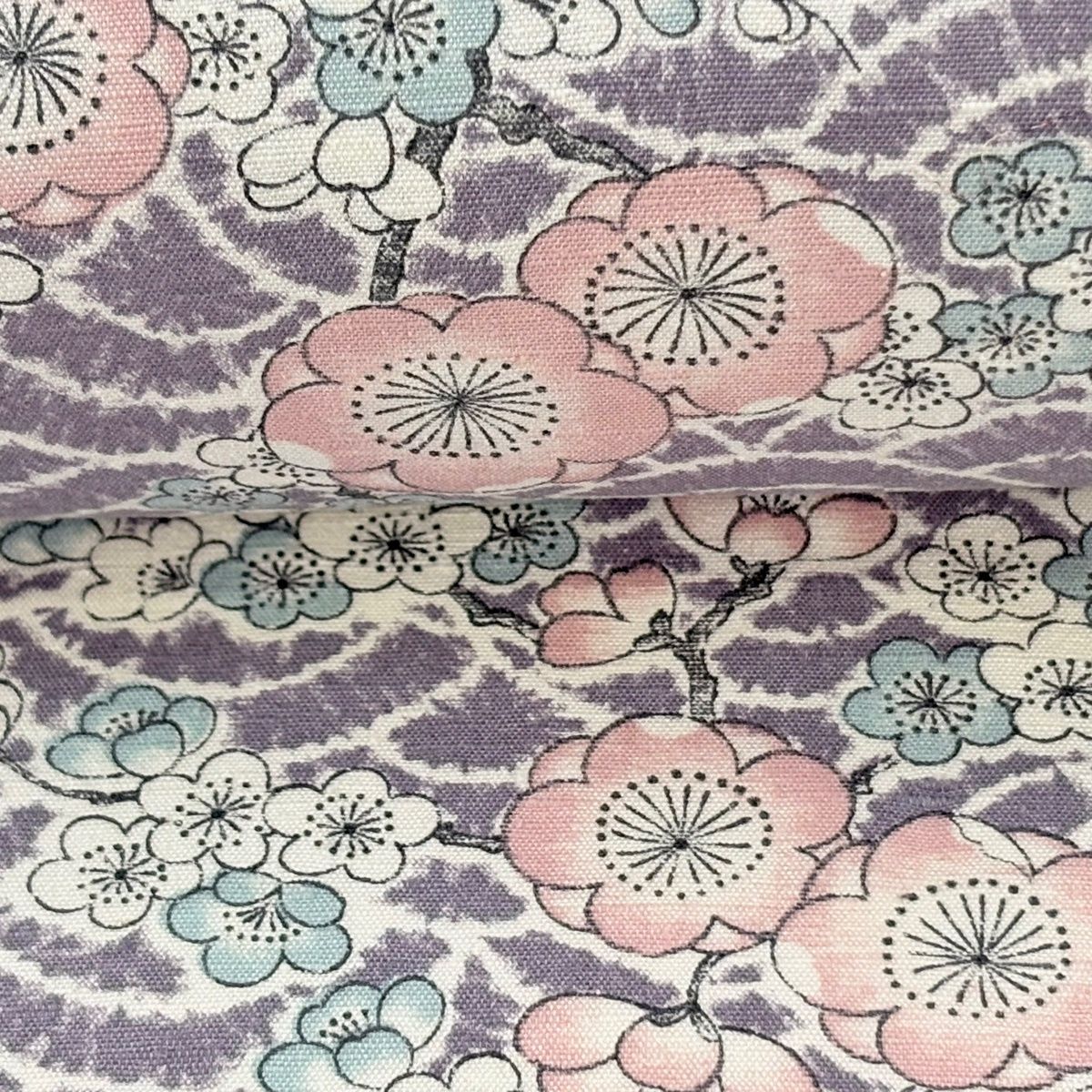 反物 秀品 紬 証紙有 青海波 枝梅 紫 正絹 【中古】 - メルカリ