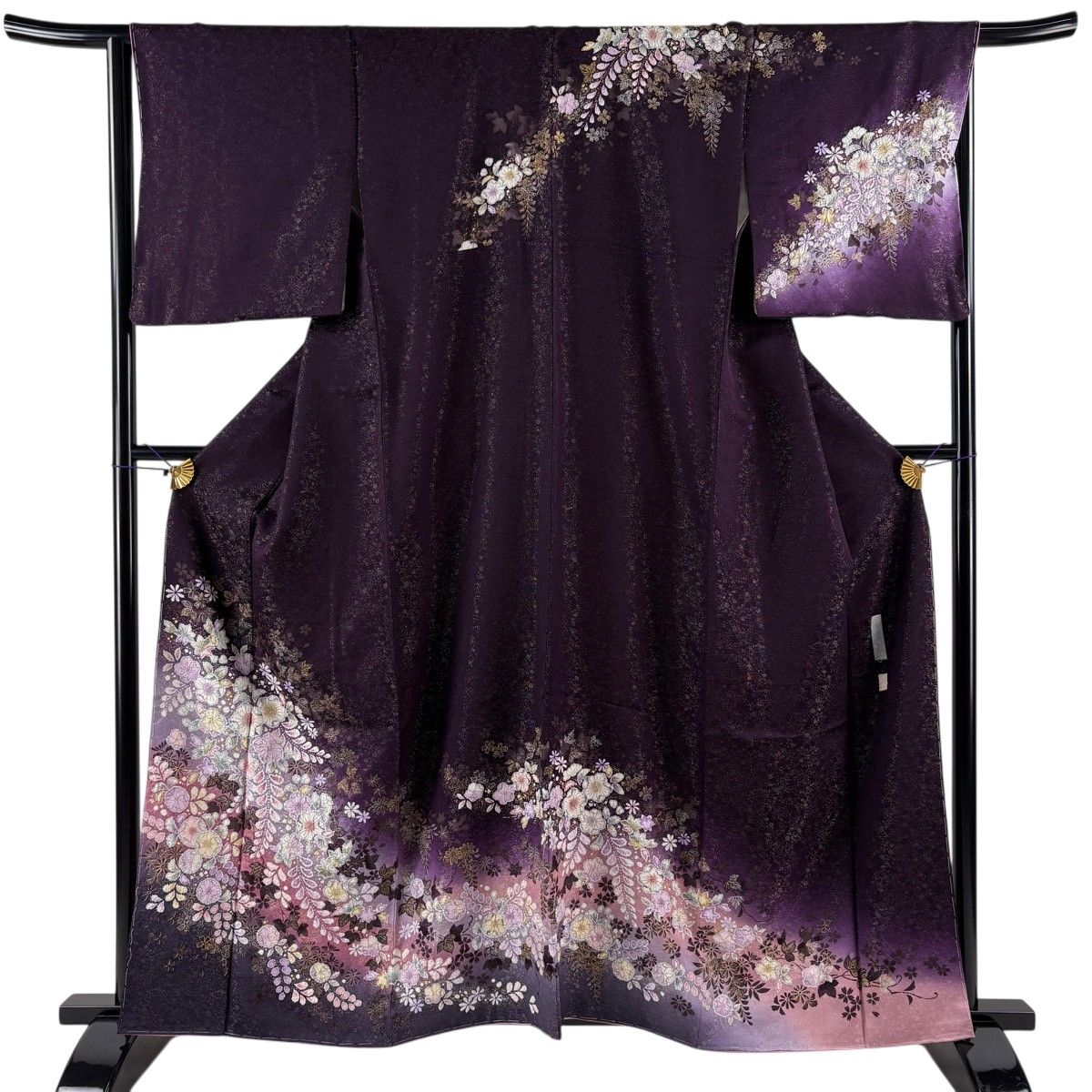 美品】 訪問着 身丈161.5cm 裄丈66.5cm M 袷 徳永憲峯 落款 辻が花 桜